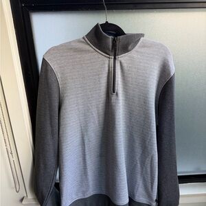 Ted Baker Gray Patterned Quarter Zip